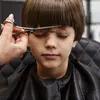 boy hair cutting at home