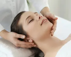 woman face and body massage service at home