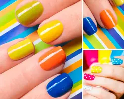 women hands beautiful 3d nails designs extension art service at home